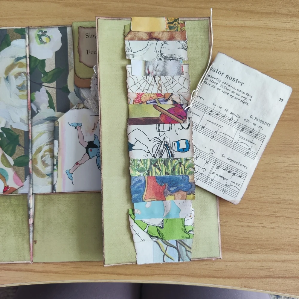 ​Vintage Storybook Junk Journal Folio  - Handmade Ephemera Kit
